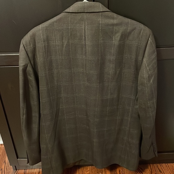 Mens Oscar de la Renta 100 % wool mens brown blazer. Size 42R. - Picture 4 of 7